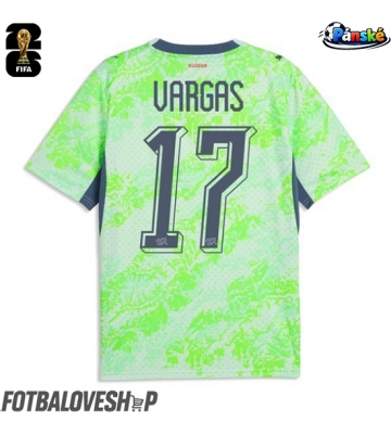 Švýcarsko Ruben Vargas #17 Venkovní Dres MS 2026 Krátký Rukáv